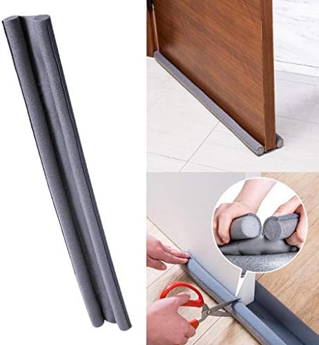 3pcs Black Front Draft Stopper for Door and Window Sealing