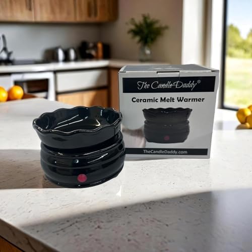 The Candle Daddy Electric Wax Melt and Candle Warmer - Jet Black Ceramic