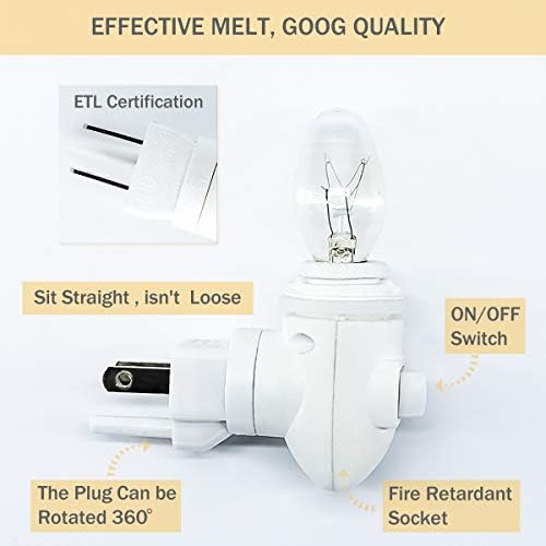 EQUSUPRO Metal Wax Melts Warmer with Night Light and Removable Dish