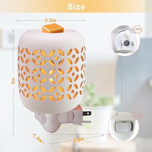 CVHOMEDECO Wall Plug-in Wax Melts Warmer with Night Light