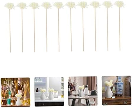 Vaguelly 10Pcs Natural Rattan Aroma Diffuser Sticks for Home Office Fragrance