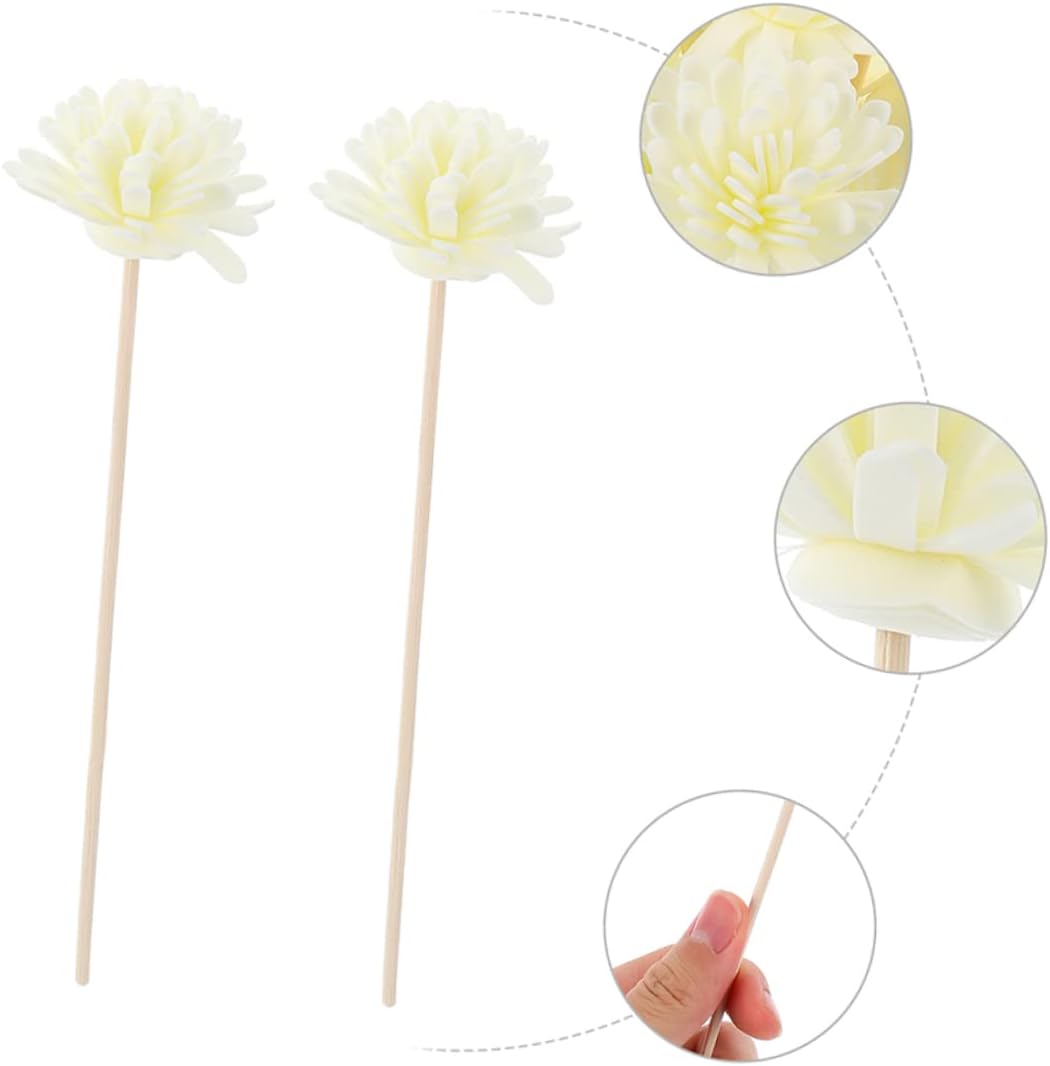 Vaguelly 10Pcs Natural Rattan Aroma Diffuser Sticks for Home Office Fragrance