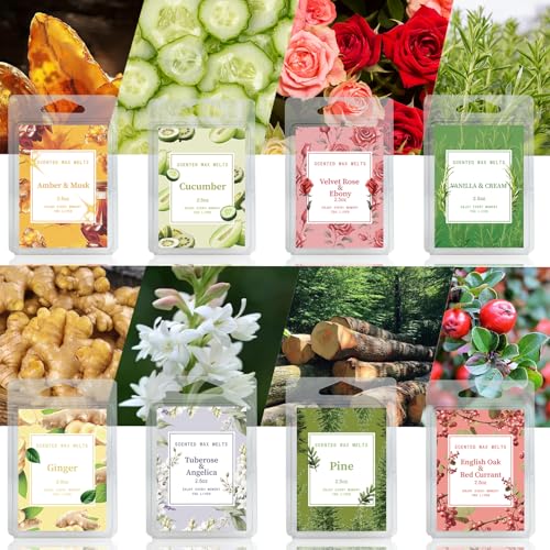 BINYUAN Summer Tropical Soy Wax Blocks with 8 Fragrance Sets