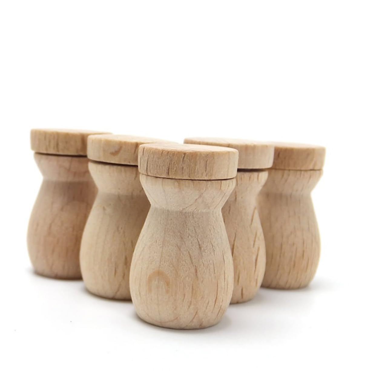 6pcs DIY Essential Oil Diffuser Wooden Bottle Pendant