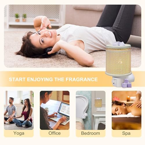 Wall Plug-in Electric Wax Melt Warmer with Double Metal Design