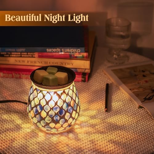 Electric Wax Melt Warmer with Mosaic Glass Design