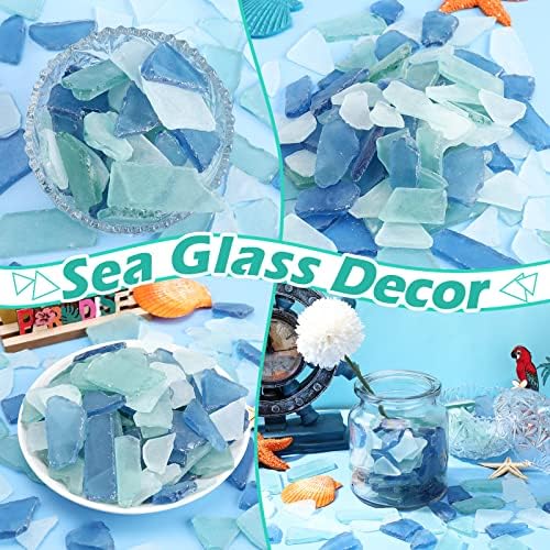 Patelai 48 oz Sea Glass Cobalt Vase Filler Decor