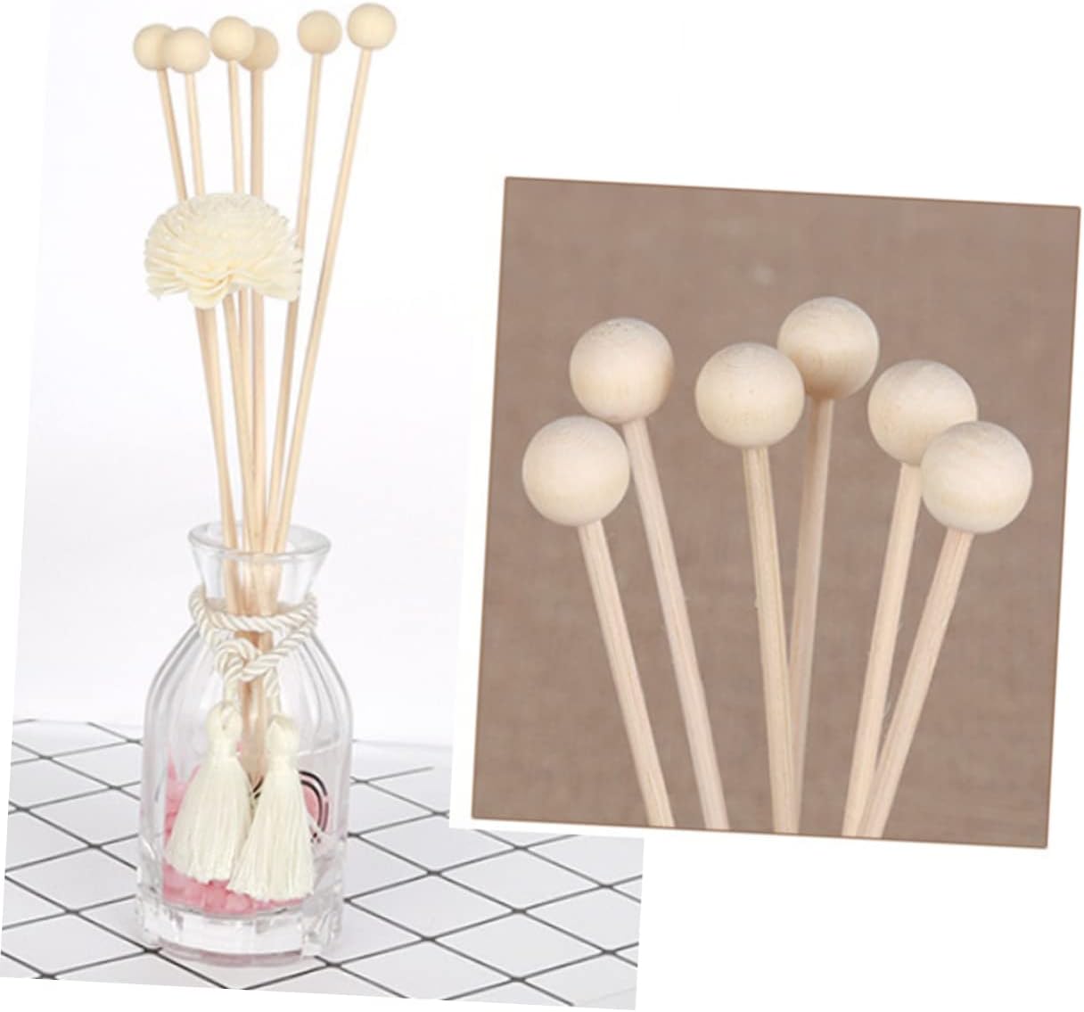 VOSAREA 10pcs Natural Rattan Oil Diffuser Sticks for Home Fragrance