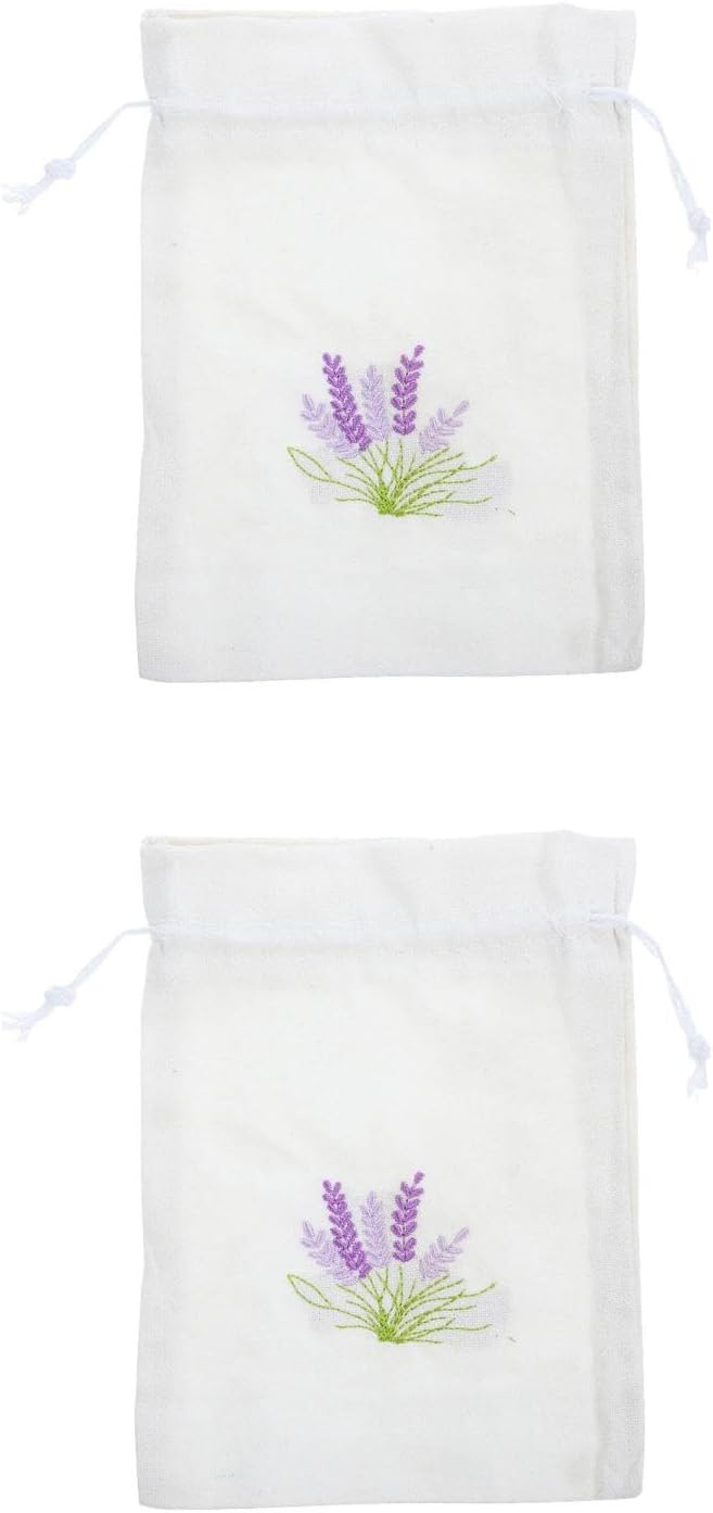 LUOZZY 2pcs Lavender Drawstring Pouch for Wedding Party Favor