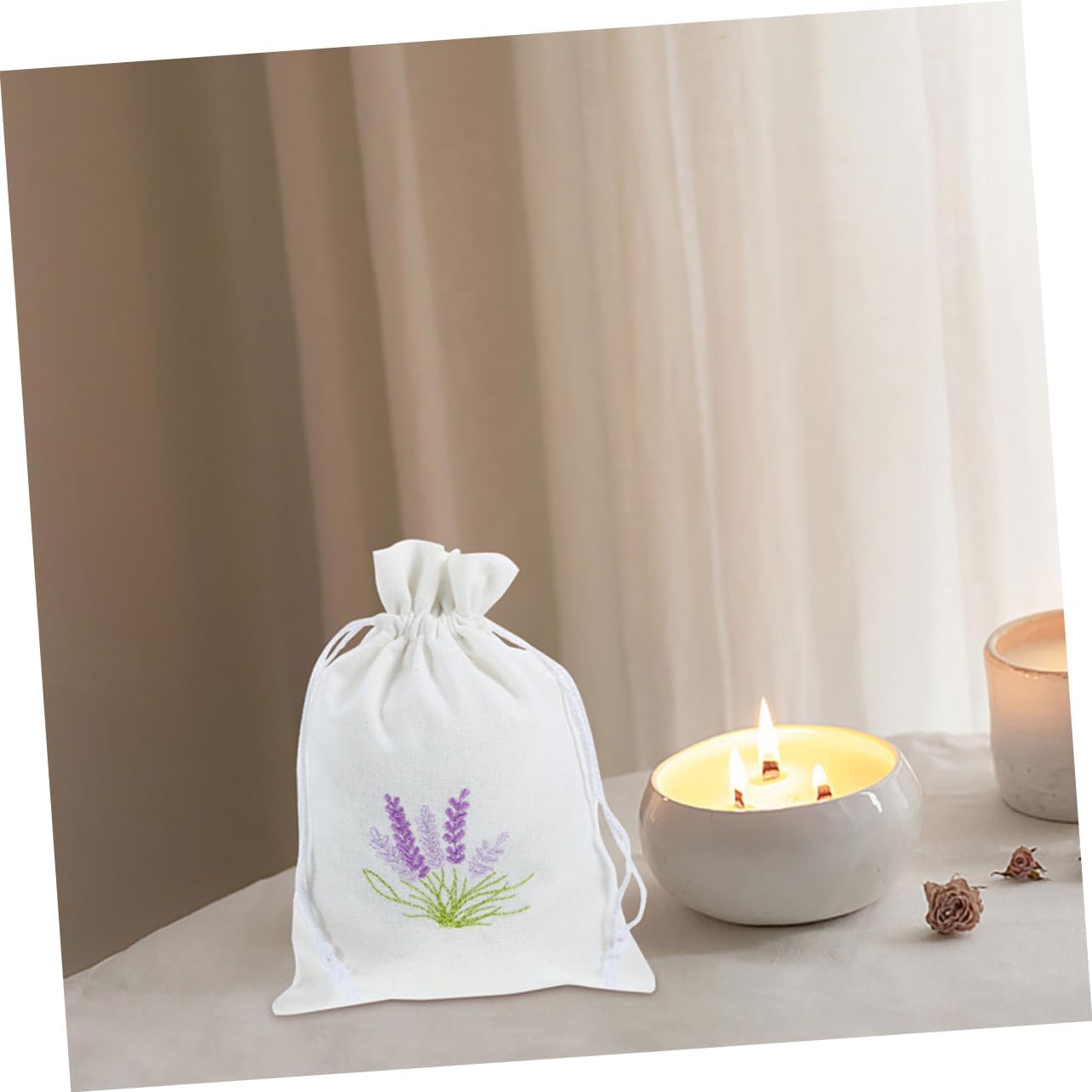 PRETYZOOM 4Pcs Lavender Sachet Drawstring Bags