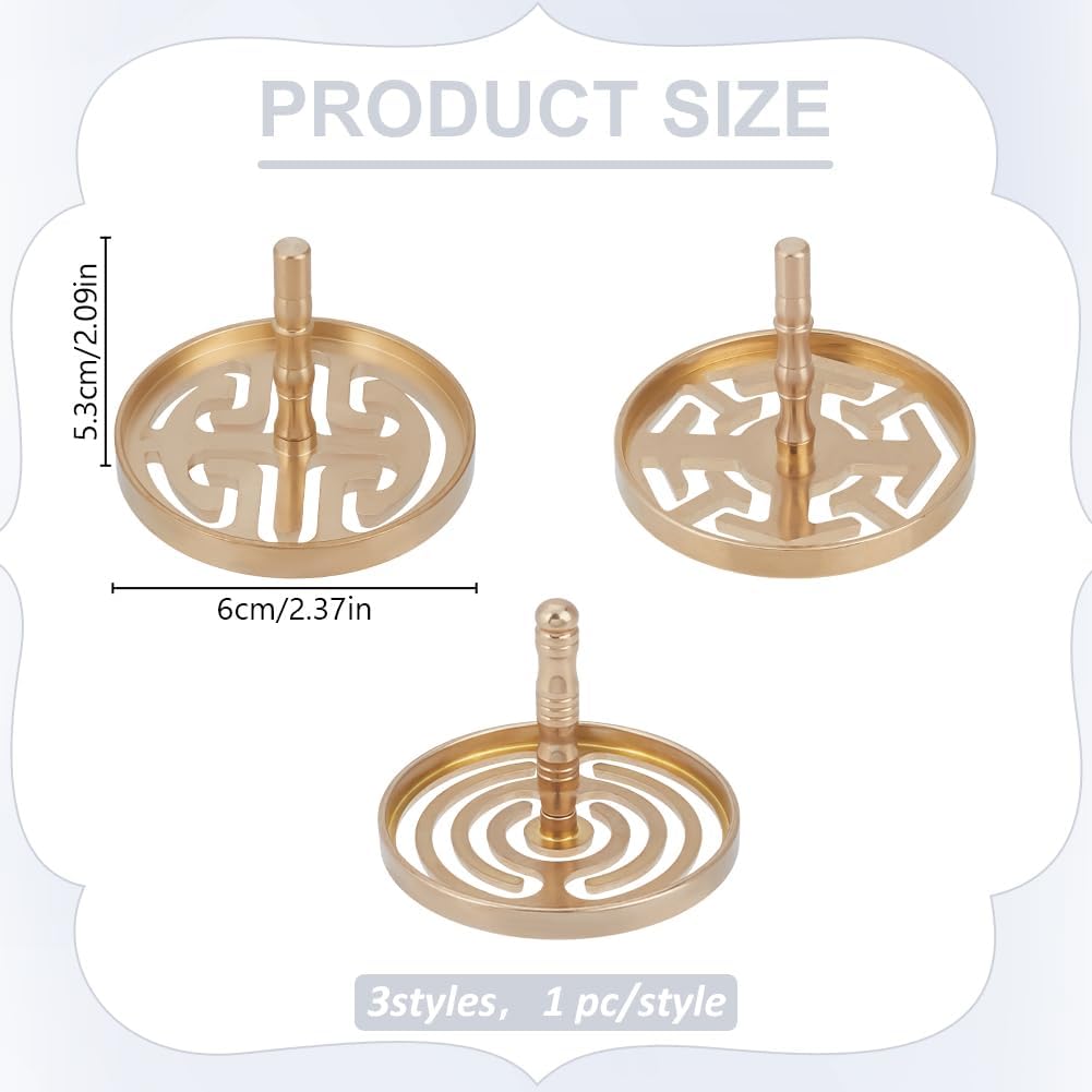 WEBEEDY 3 Style Incense Press Molds Brass Set