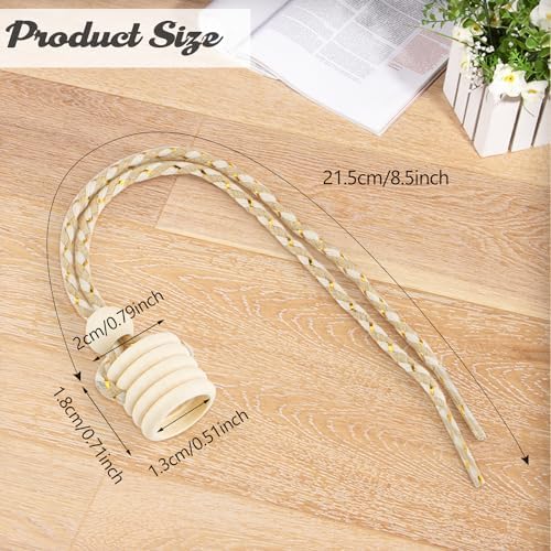 100 Pcs Wooden Air Freshener Replacement Caps with Hanging String