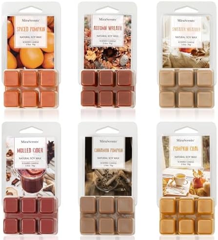 Fall Scented Wax Melts 6 Pack Natural Soy