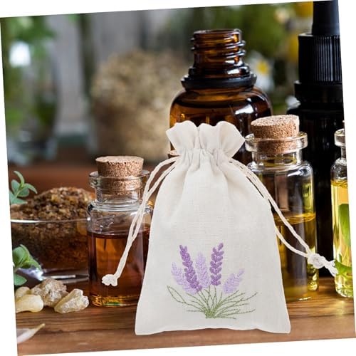 VALICLUD 10Pcs Lavender Sachet Bags Reusable Drawstring Pouches