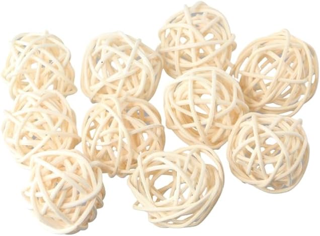 Vctitil 10pcs Natural Rattan Ball Aroma Diffuser
