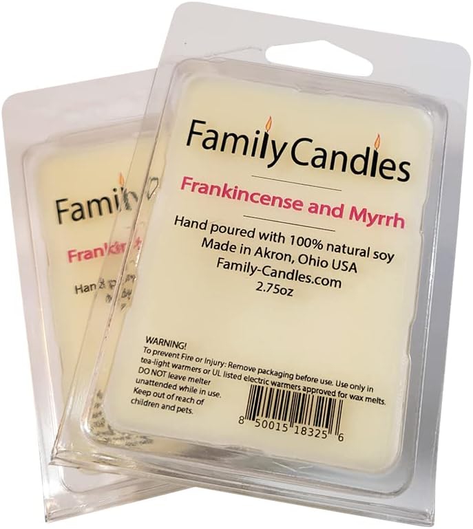 Family Candles Frankincense Myrrh Soy Wax Melt 2 Pack
