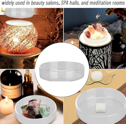 Sunicon Replacement Wax Warmer Dish Round Glass 03cm Thickness