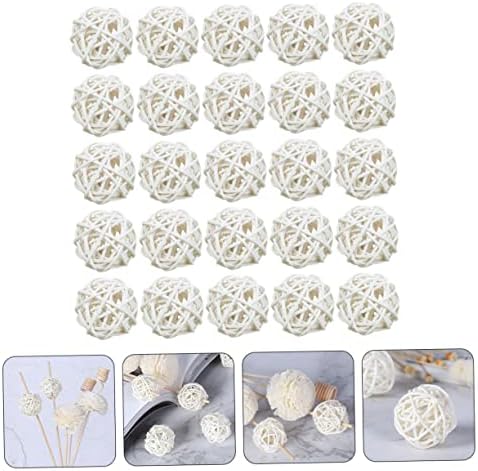 Happyyami 25pcs Aromatherapy Rattan Balls Handmade Decor