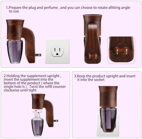 Nitial Wall Fragrance Plug In with Night Light 4 Pcs