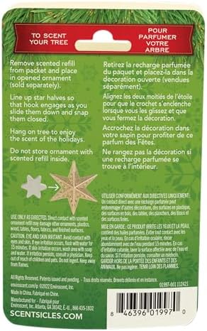 Scentsicles White Winter Fir Scented Star Refill 2 Pack