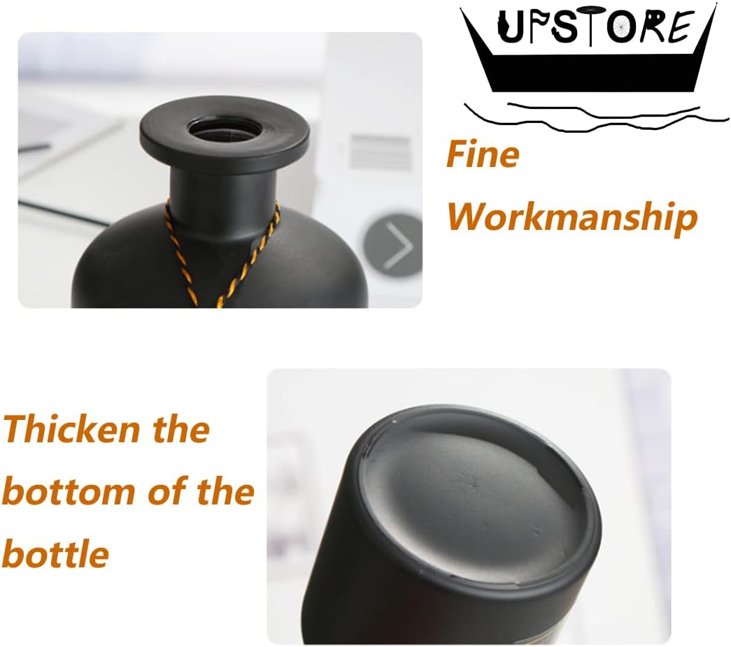 150ML Black Glass Diffuser Jar for Aromatherapy