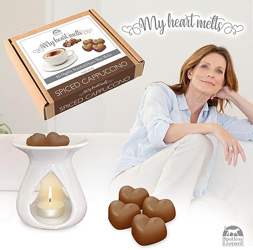 Spiced Cappuccino Wax Melts - 16pcs Heart-Shaped Gift Box