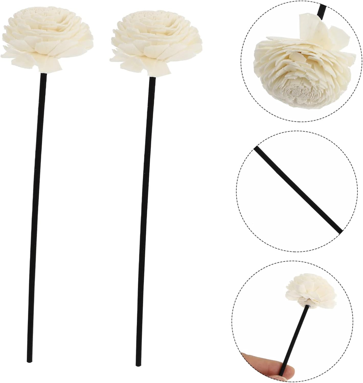 2Pcs Aroma Sticks with Flower Design for Essential Oil Diffusion