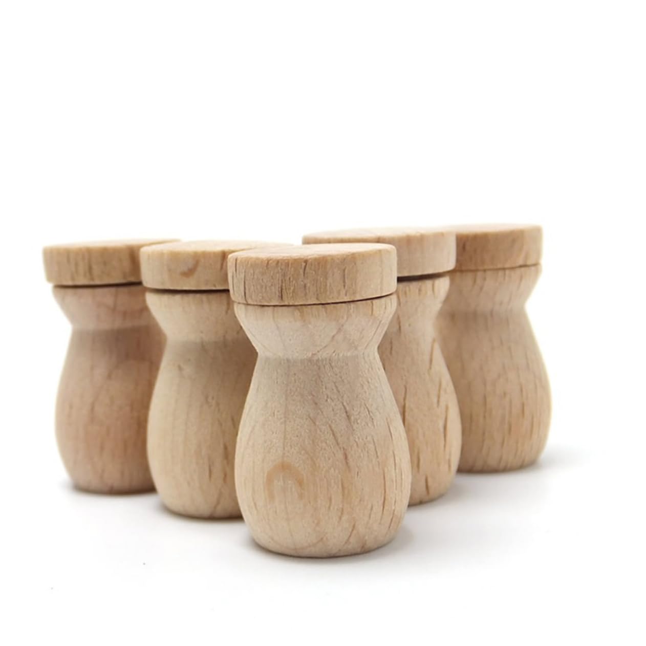 6pcs Wooden Diffuser Pendant Scented Oil Bottle for Car Home and Travel