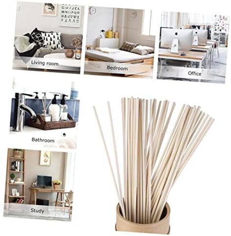Healifty 30Pcs Rattan Diffuser Sticks for Essential Oils