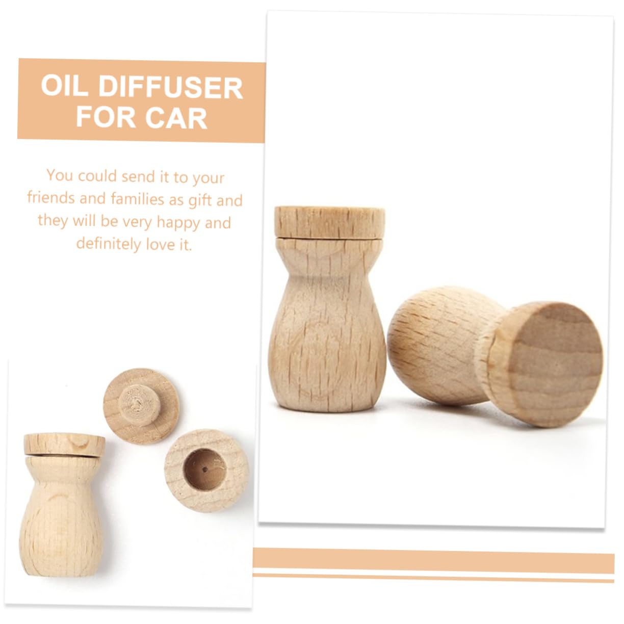 LIFKOME 6pcs Essential Oil Diffuser Pendant Car Decor
