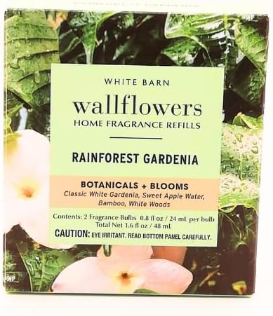 White Barn Wallflowers Refills 2 Bulbs Rainforest Gardenia