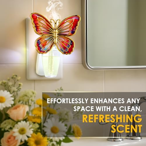 Butterfly Wall Fragrance Diffuser with Night Light