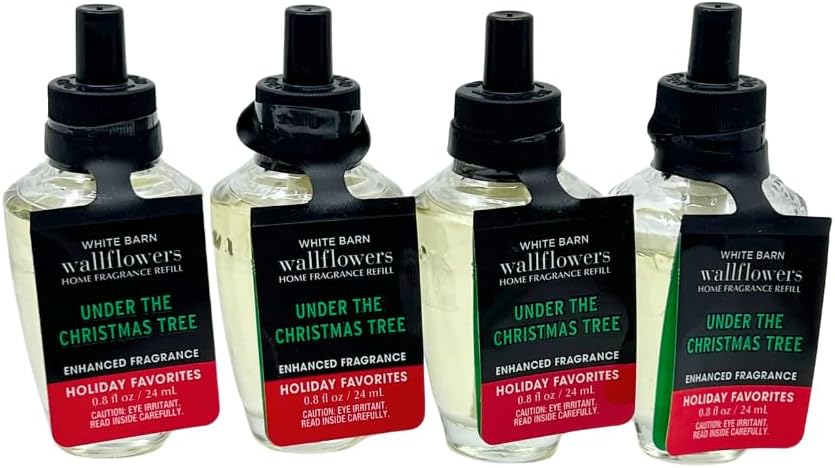 Bath Body Works Under The Christmas Tree Fragrance Refill 4 Pack