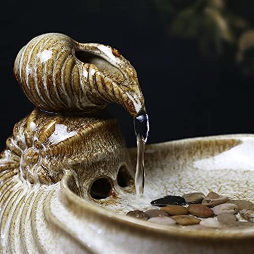 GRFIT Indoor Tabletop Fountain with Conch Design