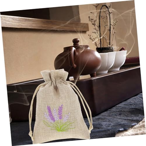 FUNNETOYU 5pcs Lavender Scented Drawstring Pouches Empty Sachet Bags