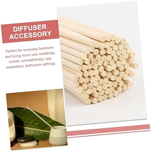 100Pcs Rattan Aroma Diffuser Sticks Portable Refill for Home Spa Meditation