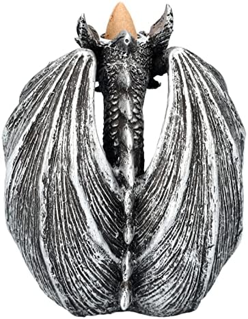 Pacific Giftware Backflow Dragon Silver Incense Burner