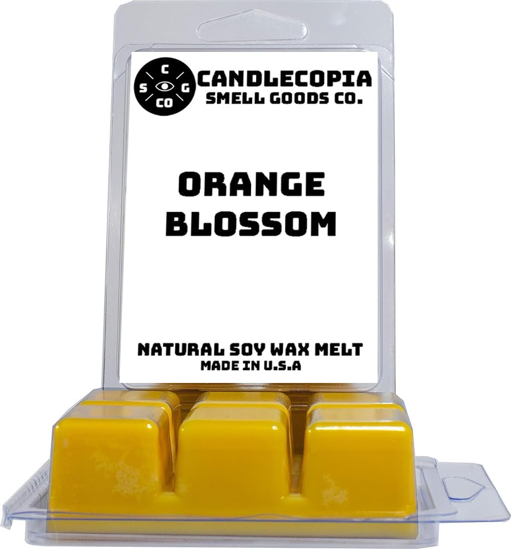 Orange Blossom Scented Vegan Wax Melts 12 Cubes 2 Pack