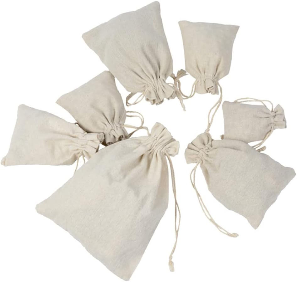 4pcs Reusable Lavender Sachet Bags with Drawstring Storage
