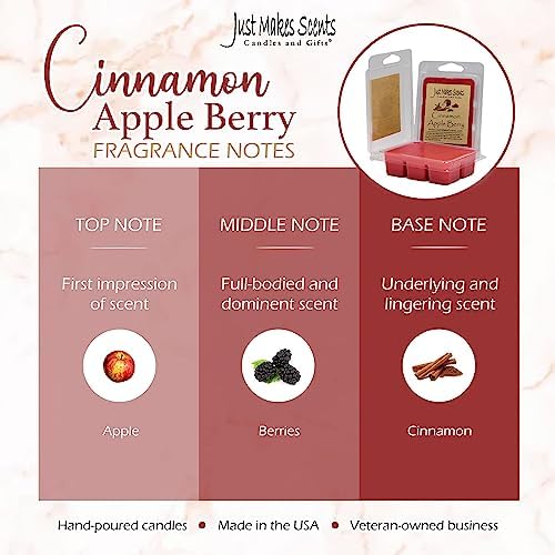 4 Pack Cinnamon Apple Berry Scented Wax Melts