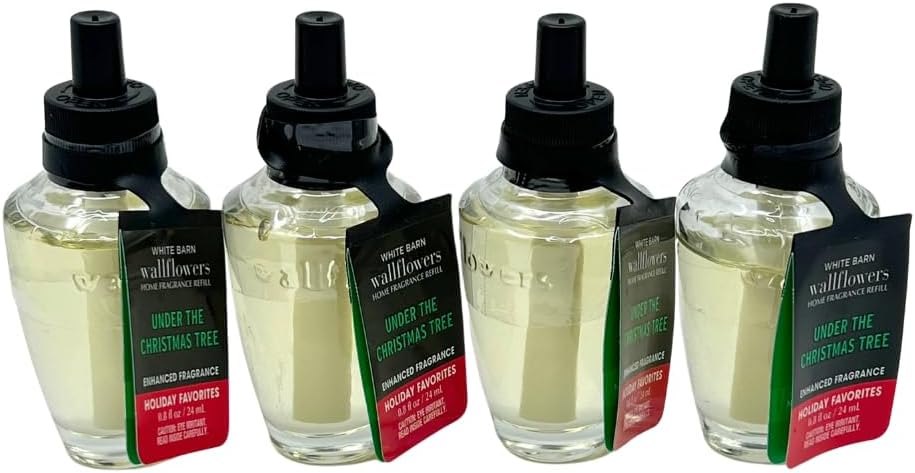 Bath Body Works Under The Christmas Tree Fragrance Refill 4 Pack