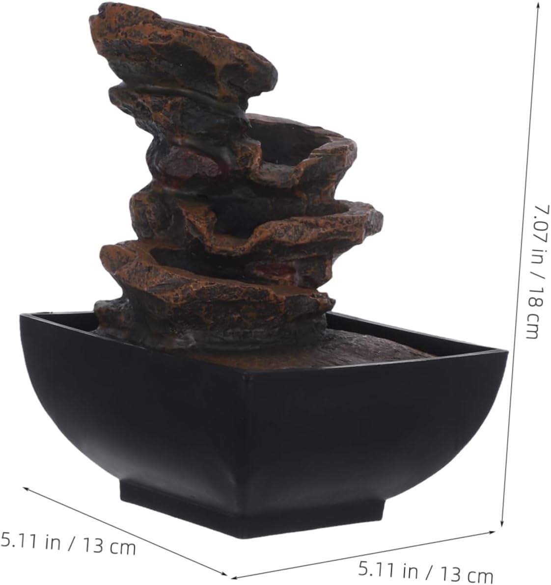 Cabilock Tabletop Fountain with LED Light and Water Sound