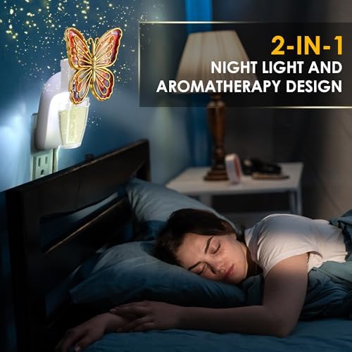 Butterfly Wall Fragrance Diffuser with Night Light