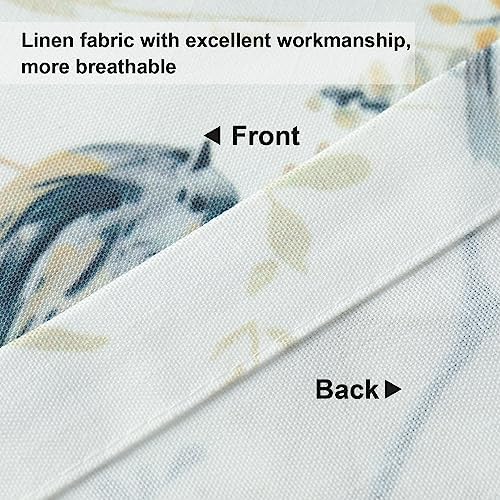 Leeva Birds Pattern Valance for Window 52x18 Inch Grey