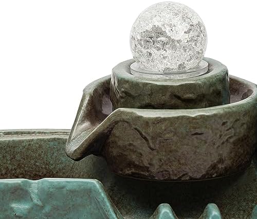 Tabletop Water Fountain with LED Light and Mist