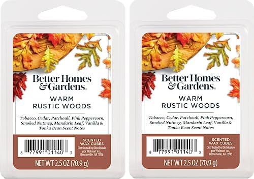Better Homes and Gardens Warm Rustic Woods Scented Wax Cubes 25oz 2 Pack