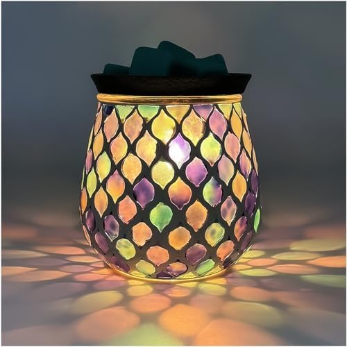 Electric Wax Melt Warmer with Mosaic Glass Design