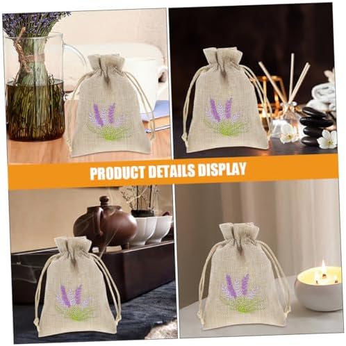 Happyyami 5pcs Lavender Sachet Bags Dried Flower Storage Wrapping Pouches