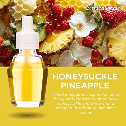 Scentsationals Fragrance Oil Refill 3-Pack - Honeysuckle Pineapple 1