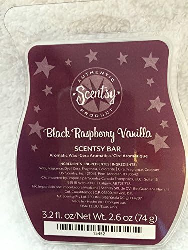 Scentsy Black Raspberry Vanilla Wickless Candle Tart Wax Bar 32 Oz